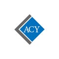 ACY letter logo design on white background. ACY creative initials letter logo concept. ACY letter design Royalty Free Stock Photo