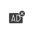 AD, advertising vector icon