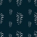 Floral design Seamless white with dark blue. Vector illustration pattern for fabric, textile, gift wrapping, background,