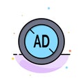 Ad, Blocker, Ad Blocker, Digital Abstract Flat Color Icon Template