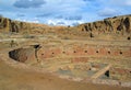 Great kiva of Chetro Ketl at Chaco Canyon Royalty Free Stock Photo