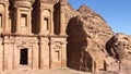 The Monaster Ad-deir in the Nabatean city of Petra, Jordan.