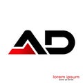 AD letter logo design Royalty Free Stock Photo