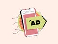 Ad targeting precision enhances mobile advertising ROI with AI-driven audience segmentation, real-time bidding Royalty Free Stock Photo