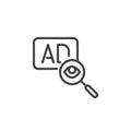 Ad Tracking line icon