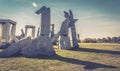 Ada ciganlija lake, stonehenge, haze effect