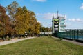 Ada Ciganlija park in autumn in Belgrade, Serbia