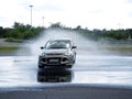 Car at ADAC driving safety aquaplaning training