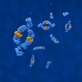 Monoclonal antibodies (Adalimumab) - closeup view 3d illustration