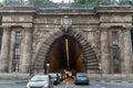 Adam Clark Tunnel under Castle Hill in Budapest, Hungary. Royalty Free Stock Photo