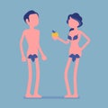 Adam and Eve, Bible first man and woman Royalty Free Stock Photo