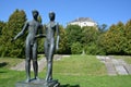 Adam and Eve statue Olesko Castle Royalty Free Stock Photo