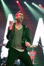 Adam Levine with Maroon 5 performs