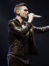 Adam Levine with Maroon 5 performs