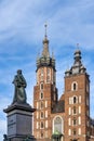 Adam Mickiewicz Monument and Saint Mary Basilica
