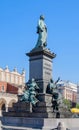 Adam Mickiewicz statue in Cracow, Poland