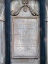 Adam Smith 1723-1790 Grave Memorial. Canongate Churchyard Edinburgh