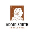 Adam smith head logo Royalty Free Stock Photo