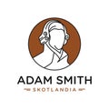 Adam smith head logo Royalty Free Stock Photo