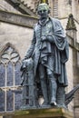 Adam Smith Statue in Edinburgh Royalty Free Stock Photo