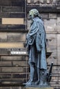 Adam Smith Statue in Edinburgh, Scotland Royalty Free Stock Photo