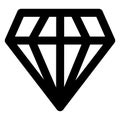 Adamant, crystal Bold Vector Icon which can be easily edited or modified