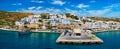 Adamantas Adamas harbor town of Milos island, Greece Royalty Free Stock Photo