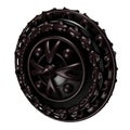 Adamantite Round Shield Royalty Free Stock Photo