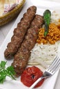 Adana kebab, turkish food Royalty Free Stock Photo