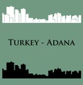 Adana, Turkey city silhouette