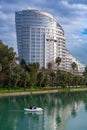 The Sheraton Grand Adana Hotel located along the Seyhan River in Adana, Turkiye