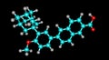 Adapalene molecular structure isolated on black