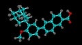 Adapalene molecular structure isolated on black