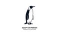 Adapt or Perish: Fragile Ecosystem Penguin Icon Royalty Free Stock Photo