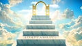 Adaptability as stairs to reach out to the heavenly gate for reward, success and happiness.Adaptability elevates and bri