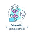 Adaptability concept icon