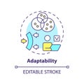 Adaptability multi color concept icon