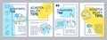 Adaptability tips blue and yellow brochure template