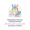 Adaptability to business landscape change concept icon Royalty Free Stock Photo