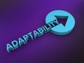 adaptability word on purple Royalty Free Stock Photo