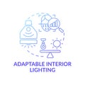 Adaptable interior lighting concept icon