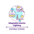 Adaptable interior lighting concept icon