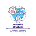 Adaptable structures concept icon