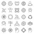 Adaptation icons set outline vector. Change adapt