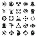 Adaptation icons set simple vector. Change adapt