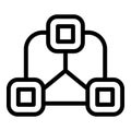 Adaptation system icon, outline style