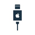 Adapter, apple, bus, cable, connector icon. Simple editable vector graphics