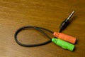 Adapter Audio Cable. Royalty Free Stock Photo