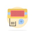 Adapter, Connection, Data, Input Abstract Circle Background Flat color Icon