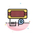 Adapter, Connection, Data, Input Abstract Flat Color Icon Template